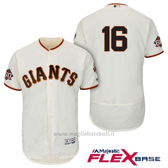 Maglia Baseball Uomo San Francisco Giants Angel Pagan Ivory 1ª60th Season Flex Base